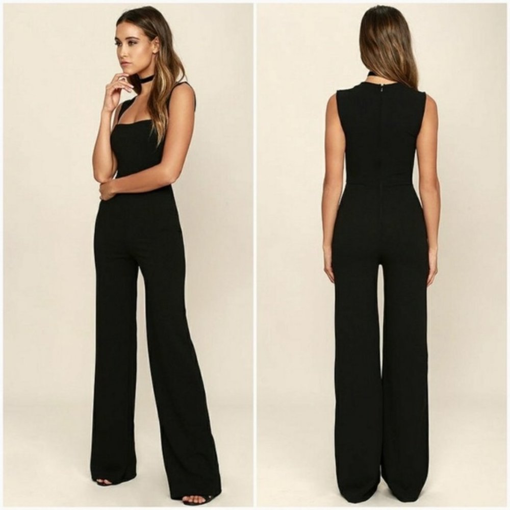 Lulus Enticing Endeavors Black Jumpsuit